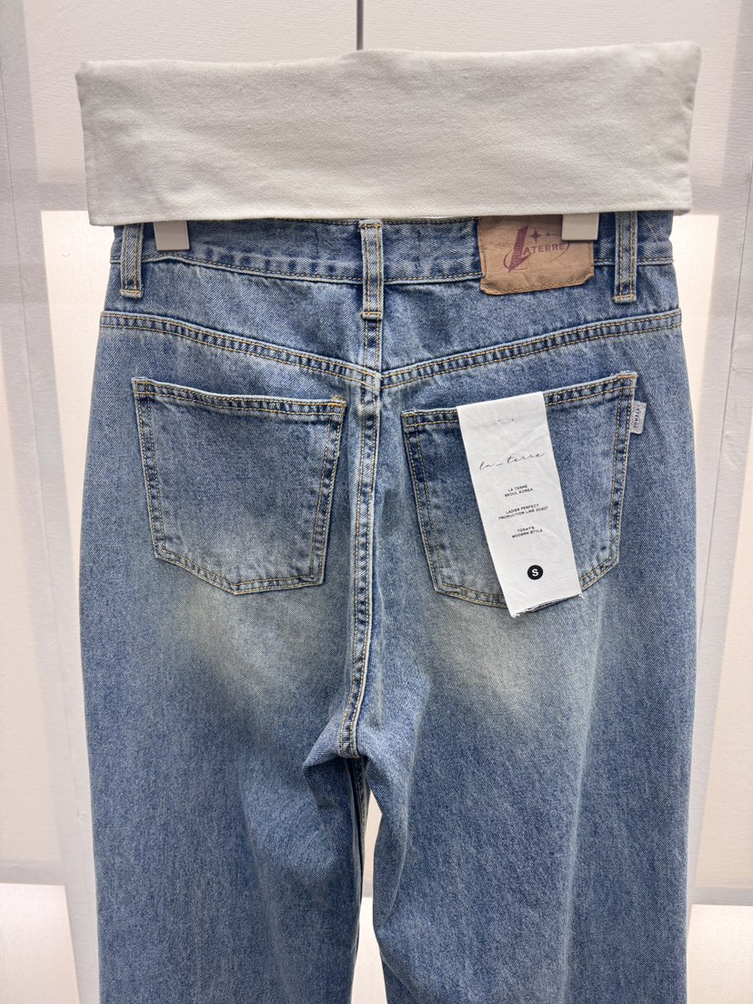 MILUI韓國東大門代購女裝新款職業休閑熱賣人氣26春夏牛仔褲MILUI牛仔褲