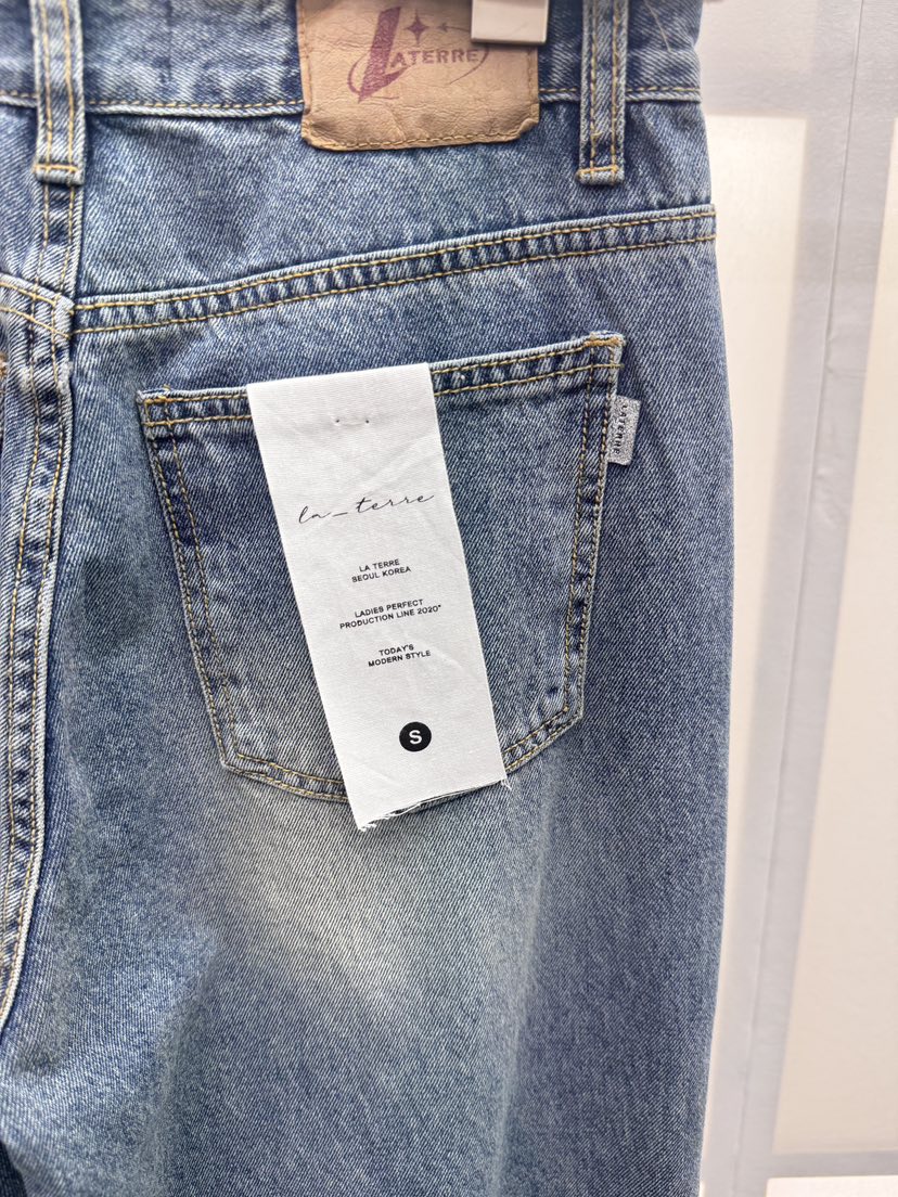 MILUI韓國東大門代購女裝新款職業休閑熱賣人氣26春夏牛仔褲MILUI牛仔褲