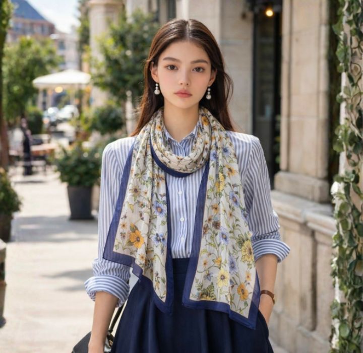 EBADA韓國直郵女士新款人氣時尚熱賣26春夏推薦圍巾披肩亞麻EBADA圍巾/披肩