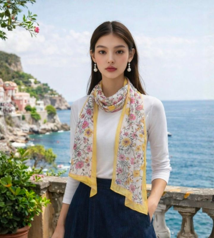 EBADA韓國直郵女士新款人氣時尚熱賣26春夏推薦圍巾披肩亞麻EBADA圍巾/披肩