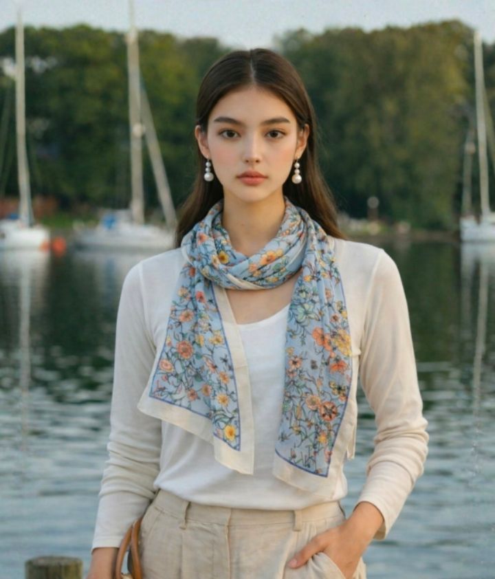 EBADA韓國直郵女士新款人氣時尚熱賣26春夏推薦圍巾披肩亞麻EBADA圍巾/披肩