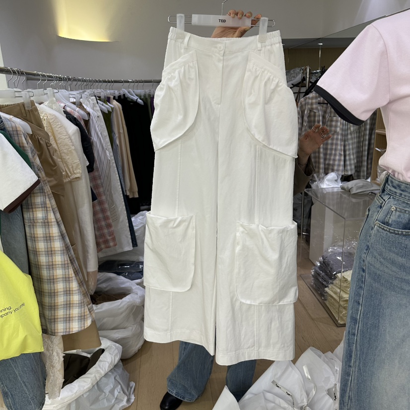 TED韓國代購女裝新品人氣時尚休閑職業推薦26春夏休閑褲口袋TED休閑褲圖色2