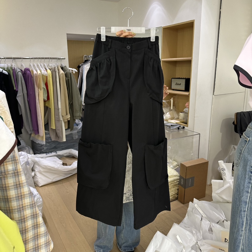 TED韓國代購女裝新品人氣時尚休閑職業推薦26春夏休閑褲口袋TED休閑褲圖色3