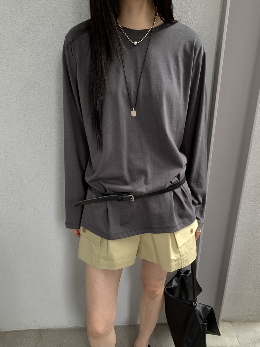 B_GARDER韓國東大門直郵女裝新品推薦時尚長袖T恤不含配飾B.GARDER長袖T恤圖色1墨