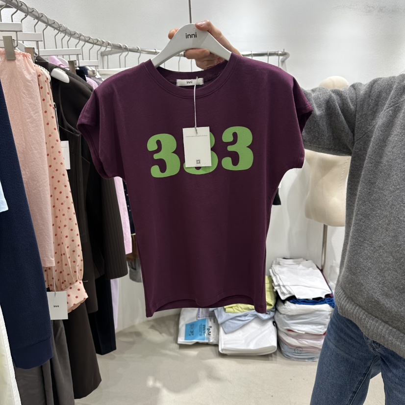 INNI韓國直郵女裝新款人氣休閑職業26春夏熱賣推薦時尚T恤inniT恤圖色3