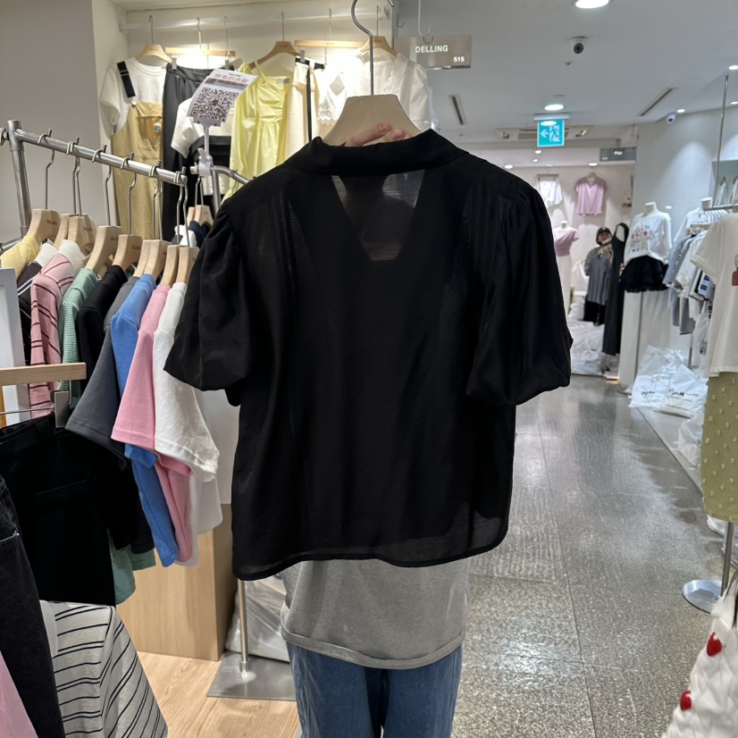 DELLING韓國代購女士新品推薦時尚職業26春夏熱賣襯衫蕾絲衫DELLING襯衫/蕾絲衫