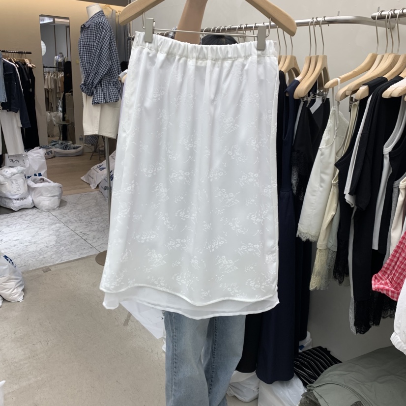 MURR韓國直郵實拍女裝新款職業休閑26春夏半身裙中短裙提花MURR半身裙/中短裙