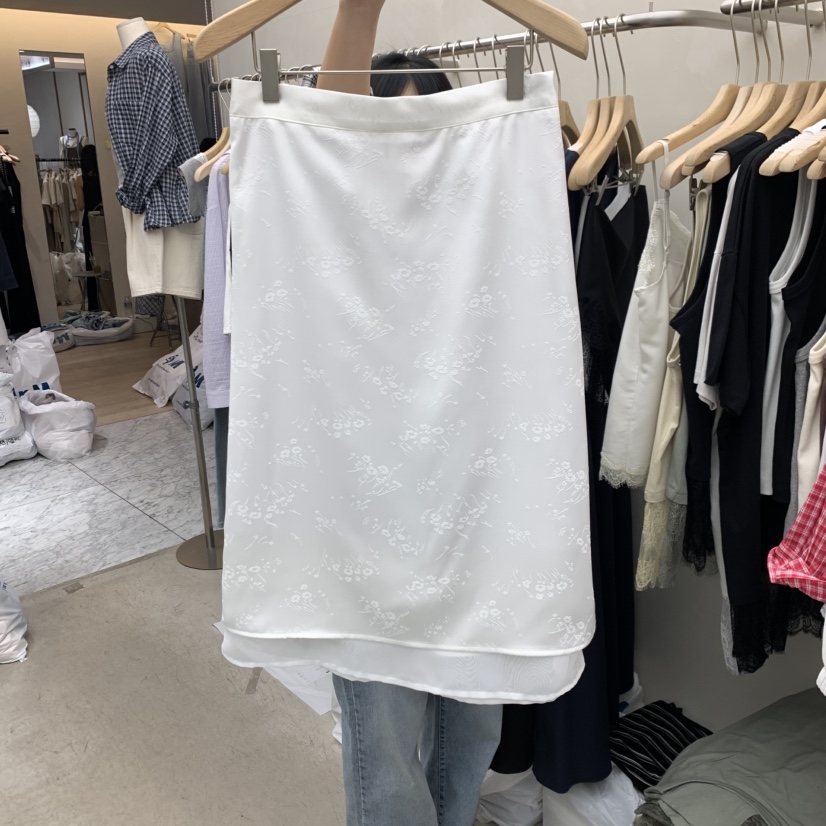 MURR韓國直郵實拍女裝新款職業休閑26春夏半身裙中短裙提花MURR半身裙/中短裙圖色2