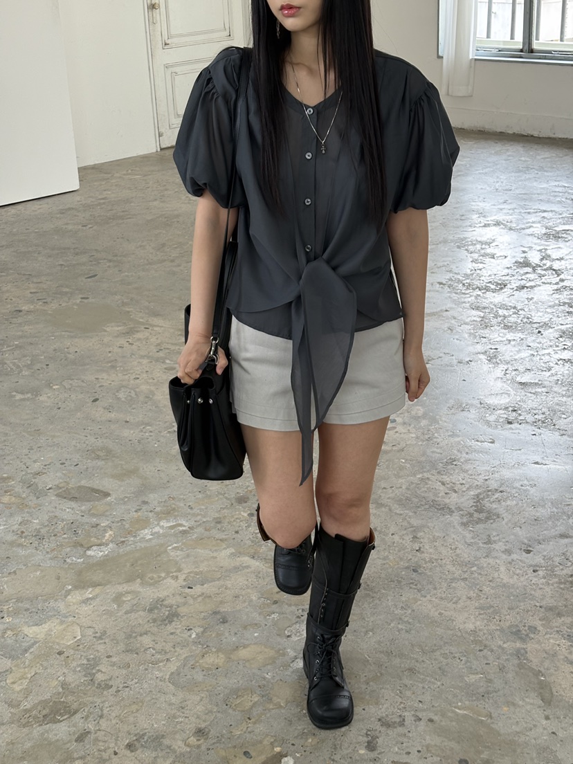 Verbena韓國直郵實拍女士新款職業時尚熱賣推薦襯衫蕾絲衫Verbena襯衫/蕾絲衫