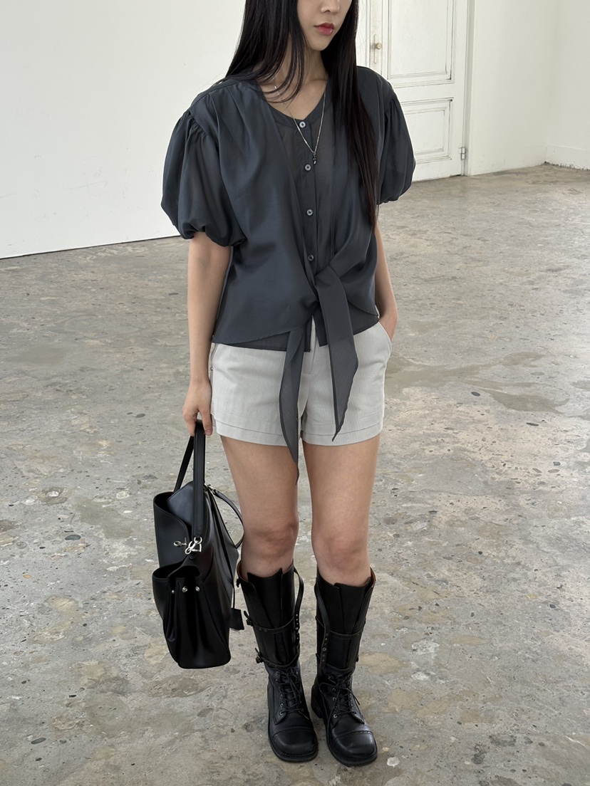 Verbena韓國直郵實拍女士新款職業時尚熱賣推薦襯衫蕾絲衫Verbena襯衫/蕾絲衫