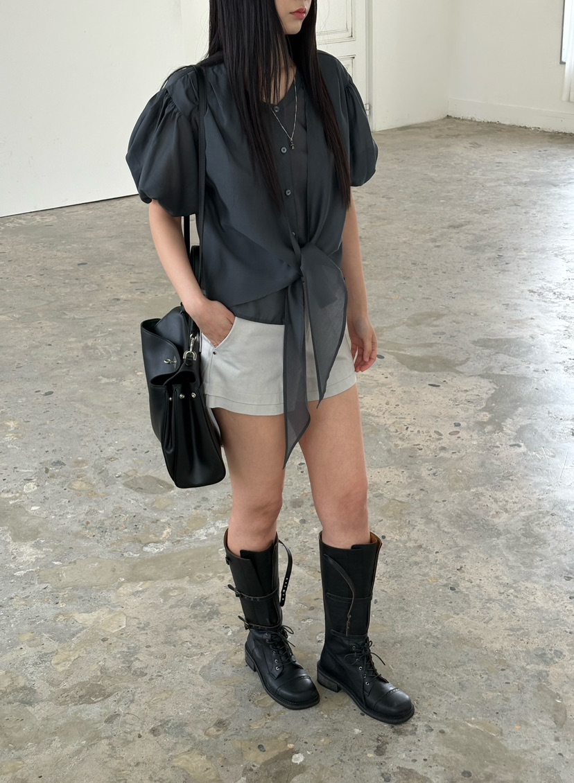 Verbena韓國直郵實拍女士新款職業時尚熱賣推薦襯衫蕾絲衫Verbena襯衫/蕾絲衫