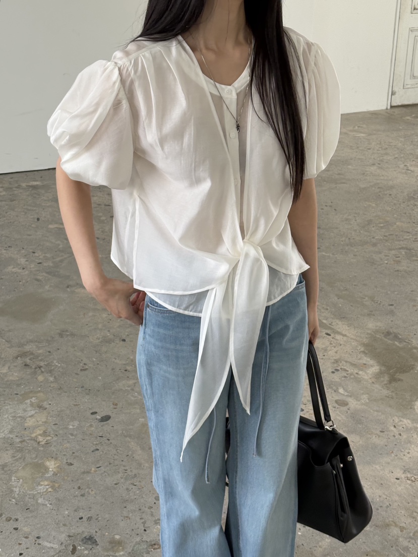 Verbena韓國直郵實拍女士新款職業時尚熱賣推薦襯衫蕾絲衫Verbena襯衫/蕾絲衫