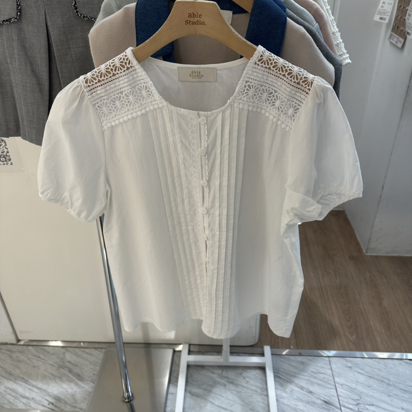ABLESTUDIO韓國直郵實拍女裝新款職業休閑26春夏襯衫蕾絲衫ABLESTUDIO襯衫/蕾絲衫圖色1