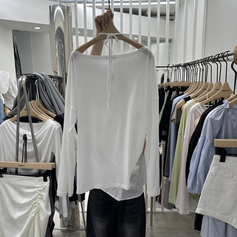 VENEFIT韓國直郵女裝新品推薦26春夏時尚熱賣職業長袖T恤VENEFIT/JENNIE長袖T恤