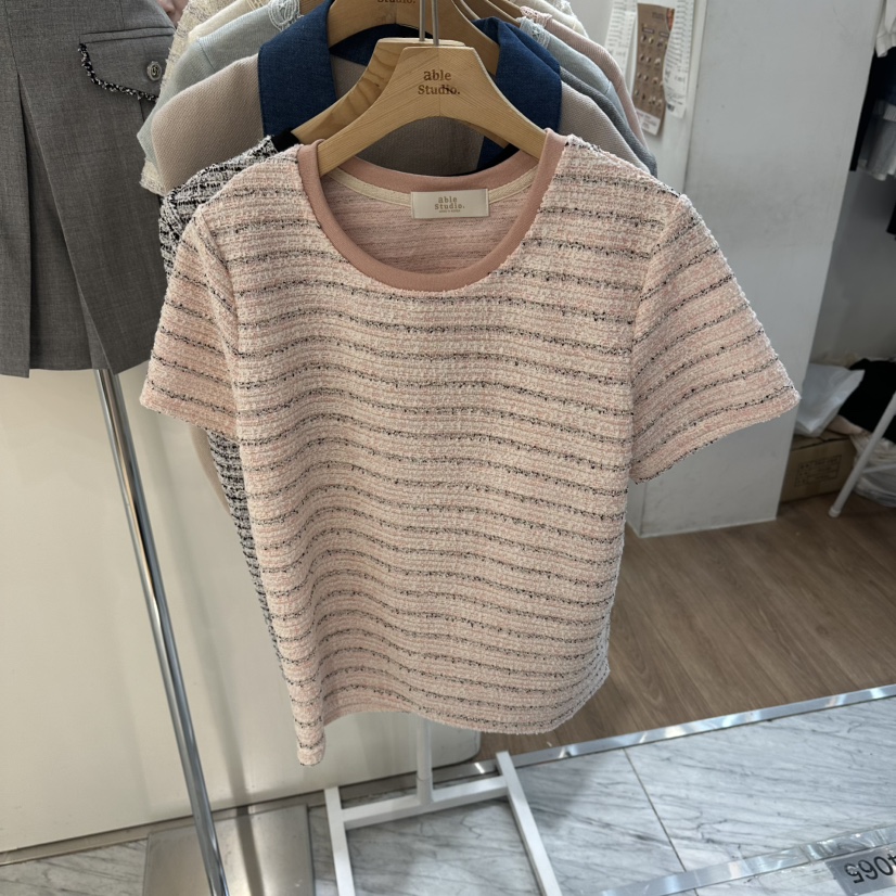 ABLESTUDIO韓國直郵實拍女士新款時尚26春夏職業推薦熱賣T恤ABLESTUDIOT恤圖色2
