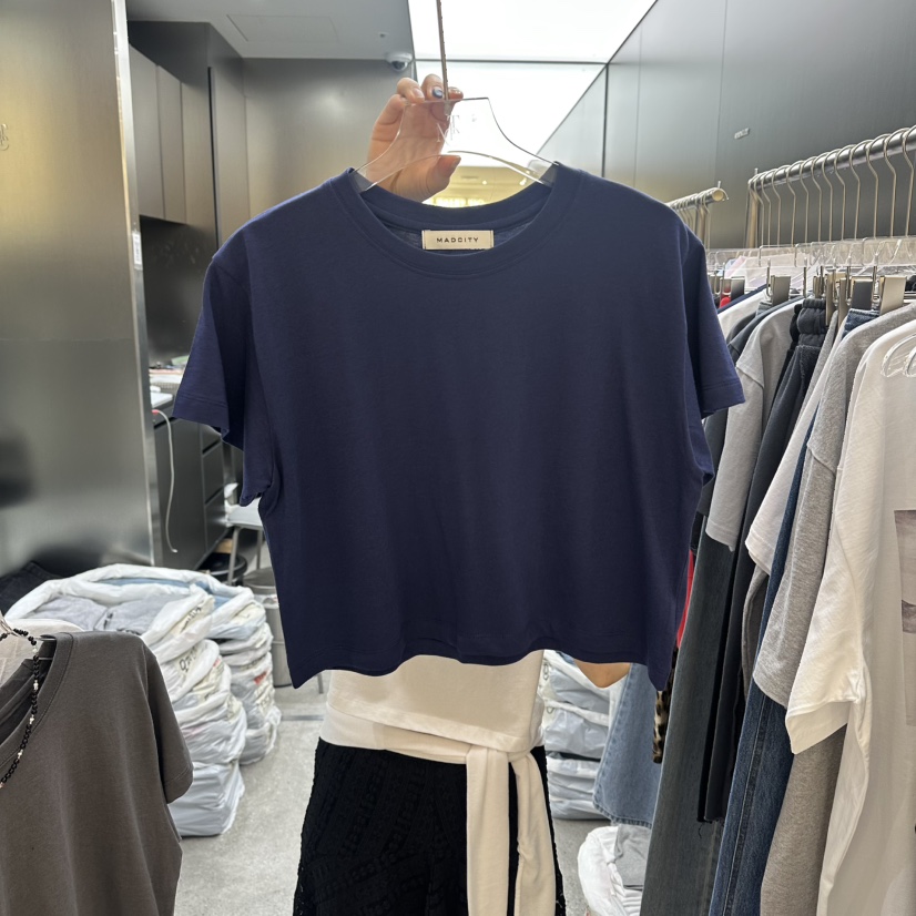 MADCITY/SAGAFURS韓國直郵女裝新品熱賣職業人氣26春夏T恤MADCITY/SAGAFURST恤圖色2深藍色