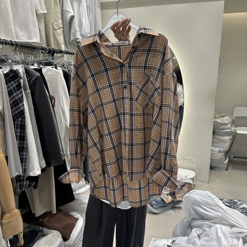 AT THE END韓國東大門代購女士新款26春夏人氣襯衫蕾絲衫AT THE END襯衫/蕾絲衫圖色1