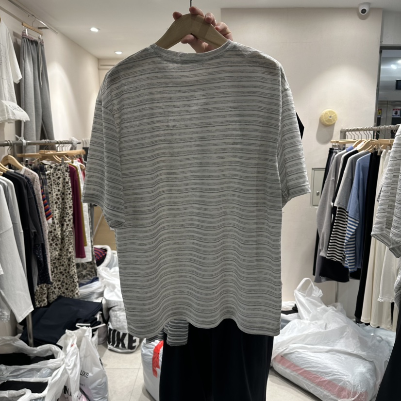 J.BALLOON韓國東大門代購女士新款休閑職業推薦T恤天絲條紋J.BALLOONT恤