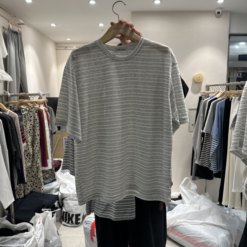 J.BALLOON韓國東大門代購女士新款休閑職業推薦T恤天絲條紋J.BALLOONT恤圖色2