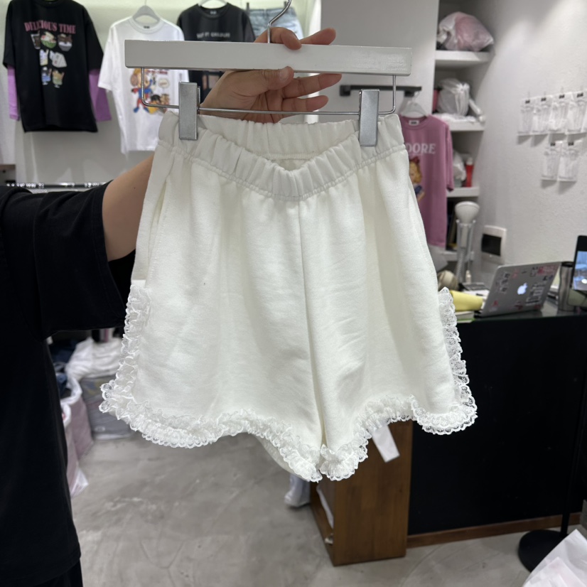 EVE韓國直郵女裝新品職業26春夏休閑時尚人氣熱賣短褲荷葉邊EVE短褲圖色4