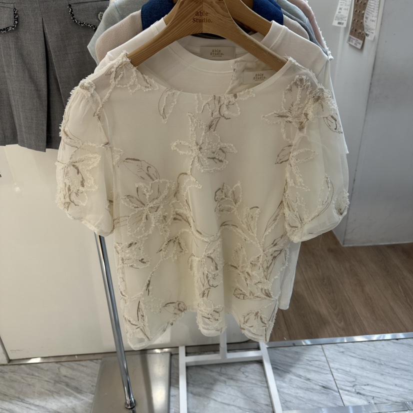 ABLESTUDIO韓國代購女裝新品人氣休閑職業熱賣襯衫蕾絲衫ABLESTUDIO襯衫/蕾絲衫圖色2