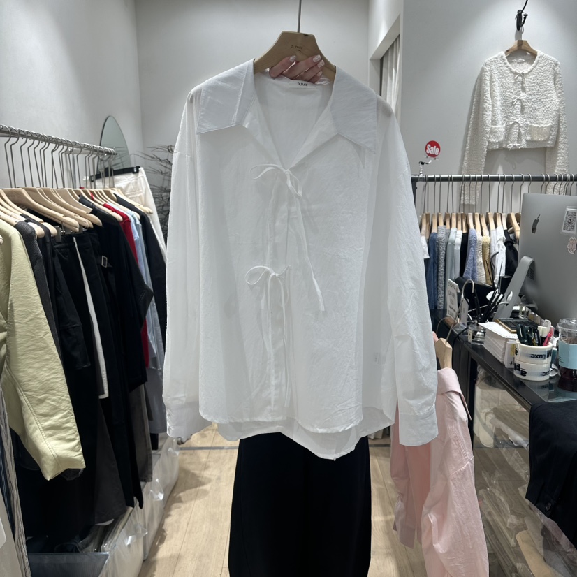 DDAY韓國東大門直郵女士新款推薦休閑26春夏時尚襯衫蕾絲衫DDAY襯衫/蕾絲衫圖色1