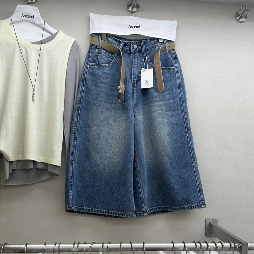 ASCEND韓國直郵實拍女裝新款熱賣時尚休閑26春夏短褲不含腰帶ASCEND短褲圖色2