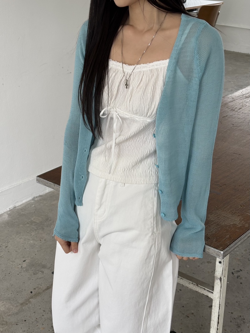 Verbena韓國直郵女裝新款人氣26春夏熱賣職業針織衫亞麻開衫Verbena針織衫