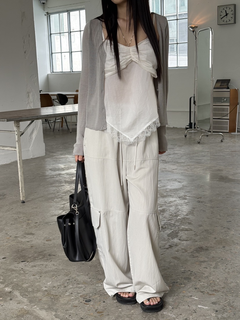 Verbena韓國直郵女裝新款人氣26春夏熱賣職業針織衫亞麻開衫Verbena針織衫