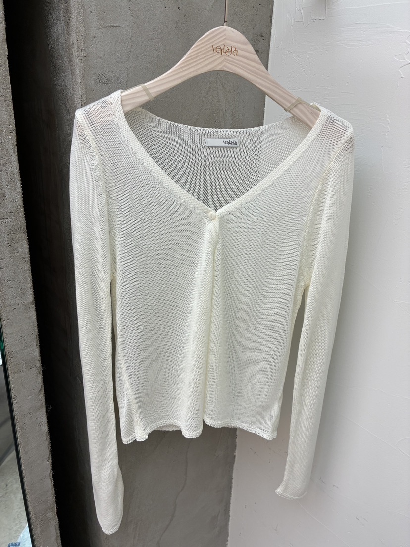 Verbena韓國直郵女裝新款人氣26春夏熱賣職業針織衫亞麻開衫Verbena針織衫圖色1