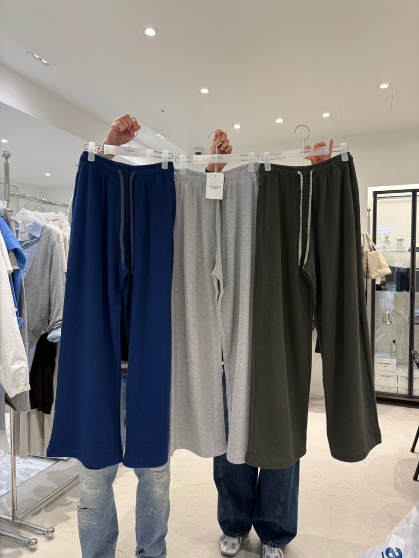 THE BRUNCH韓國直郵女士新款職業熱賣時尚26春夏休閑褲華夫格THE BRUNCH休閑褲