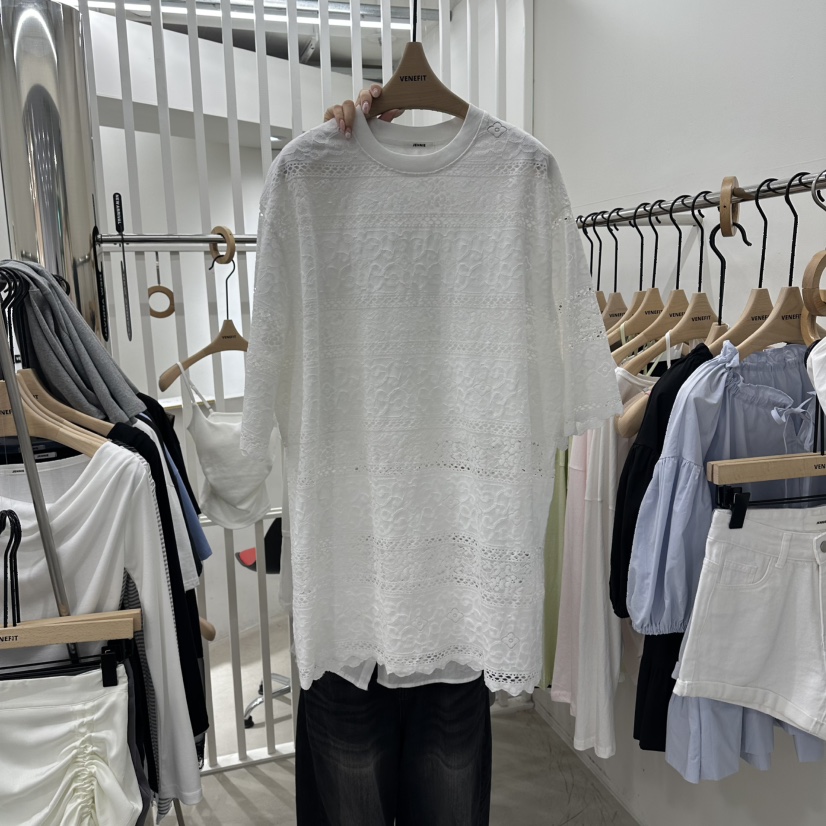 VENEFIT韓國代購女裝新品人氣熱賣推薦26春夏時尚連衣裙蕾絲VENEFIT/JENNIE連衣裙圖色1