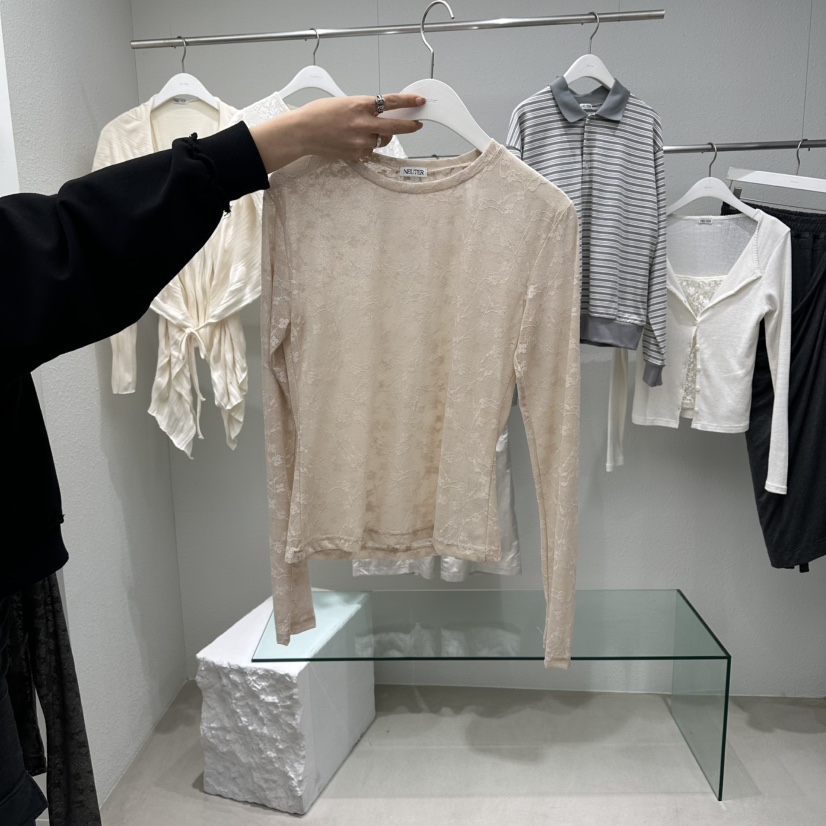 NEUTER韓國代購女裝新品人氣推薦26春夏休閑時尚熱賣長袖T恤NEUTER長袖T恤圖色2