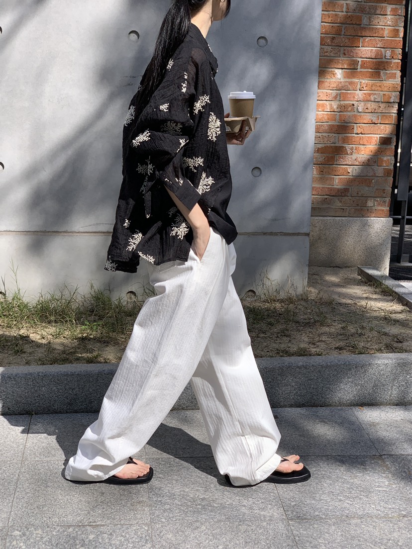 B_GARDER韓國東大門直郵女士新品推薦職業襯衫蕾絲衫刺繡B.GARDER襯衫/蕾絲衫