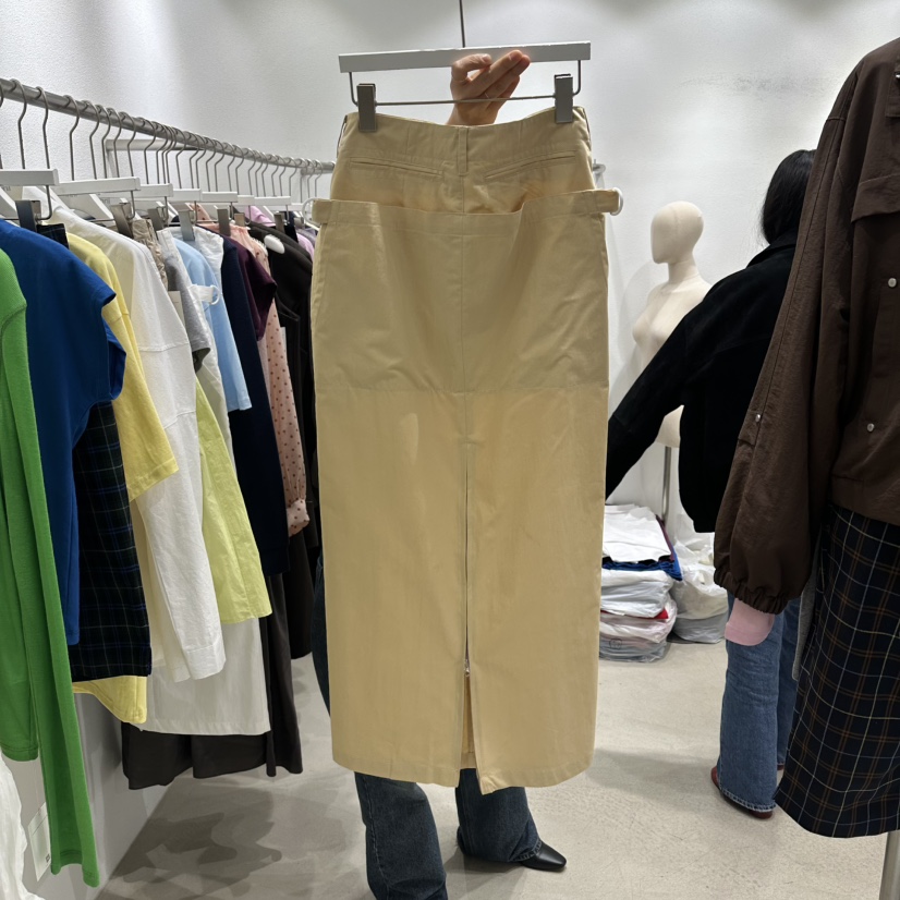 INNI韓國東大門代購女士新品休閑熱賣26春夏職業長裙系帶inni長裙