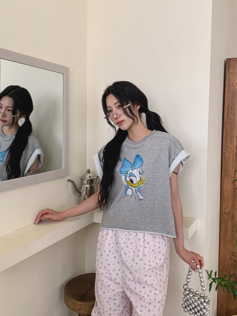 STICK WITH韓國東大門直郵女裝新款休閑時尚26春夏熱賣T恤STICK WITHT恤