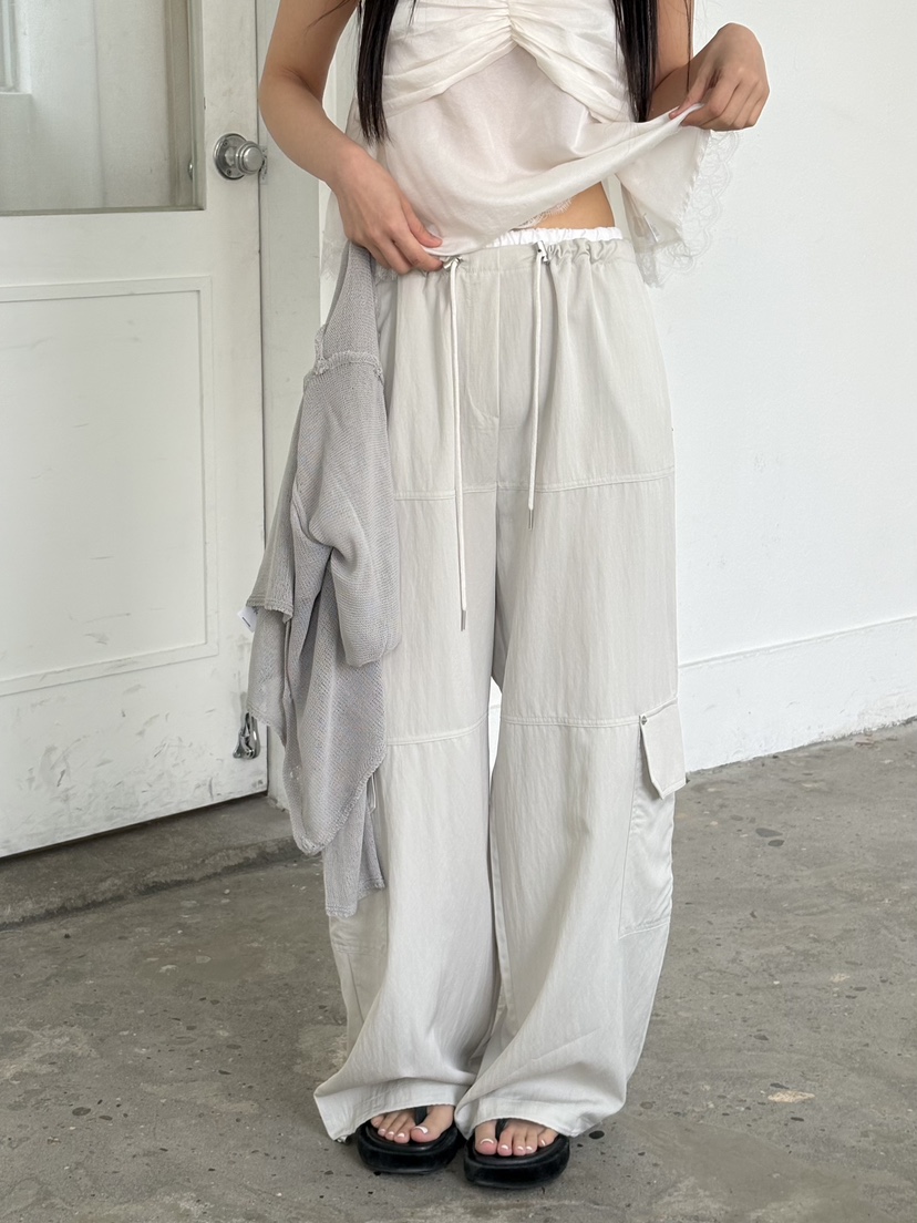 Verbena韓國代購女士新款時尚休閑推薦熱賣休閑褲工裝褲撞色Verbena休閑褲