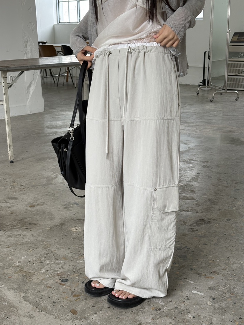 Verbena韓國代購女士新款時尚休閑推薦熱賣休閑褲工裝褲撞色Verbena休閑褲