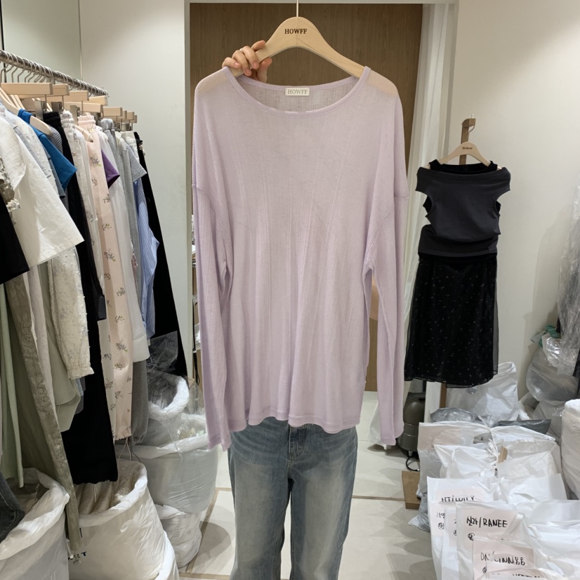 HOWFF韓國直郵女士新品人氣推薦熱賣職業時尚休閑長袖T恤HOWFF長袖T恤圖色2