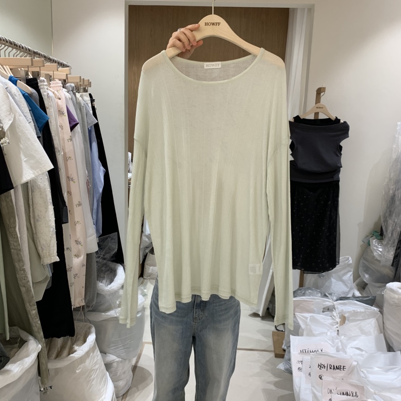 HOWFF韓國直郵女士新品人氣推薦熱賣職業時尚休閑長袖T恤HOWFF長袖T恤圖色5