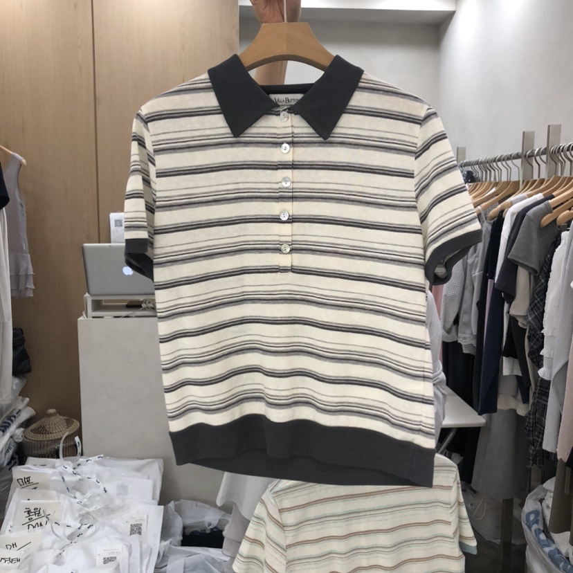 VILLABUTTON韓國直郵實拍女士新品人氣26春夏熱賣針織衫條紋VILLABUTTON針織衫圖色2