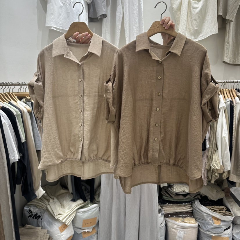 G.I-L韓國東大門代購女士新款休閑時尚熱賣26春夏襯衫蕾絲衫G.I-L襯衫/蕾絲衫