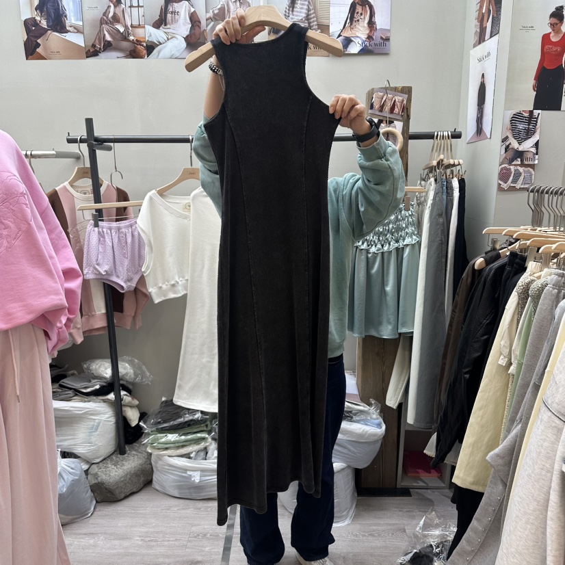 STICK WITH韓國東大門直郵女裝新品熱賣時尚26春夏連衣裙鏤空STICK WITH連衣裙