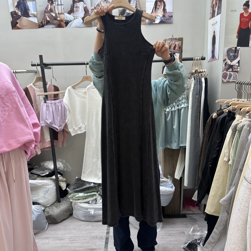 STICK WITH韓國東大門直郵女裝新品熱賣時尚26春夏連衣裙鏤空STICK WITH連衣裙圖色1