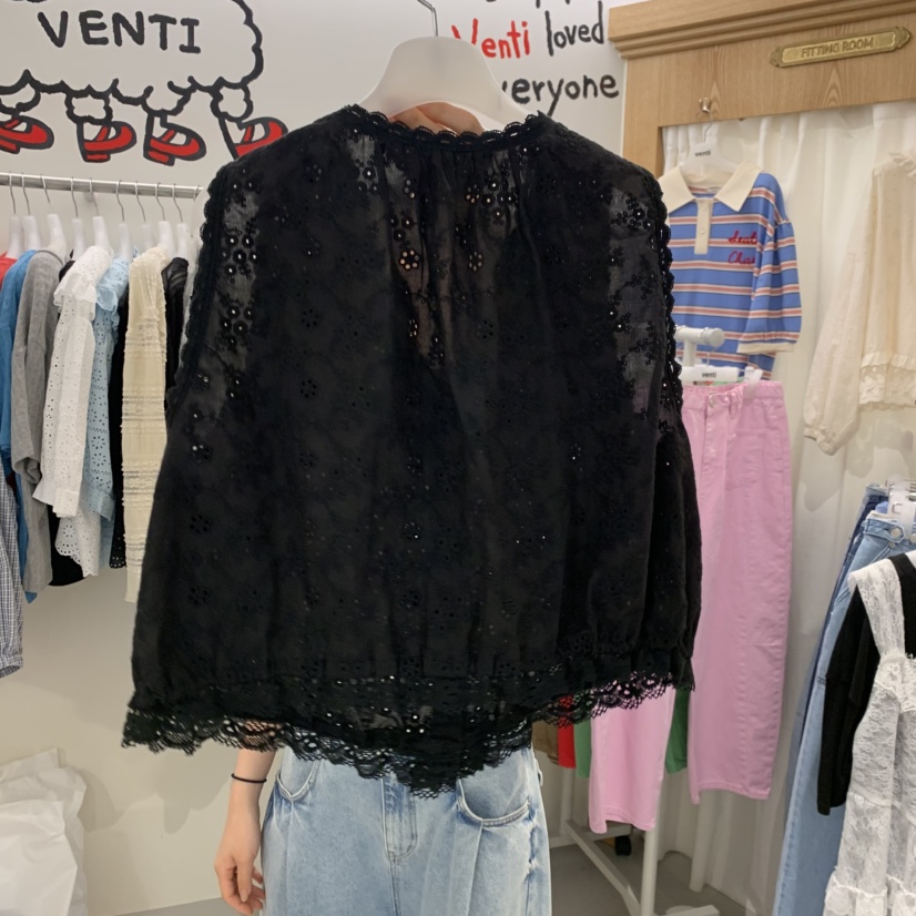 VENTI韓國東大門代購女裝新款26春夏吊帶背心不含內搭花朵蕾絲VENTI吊帶/背心