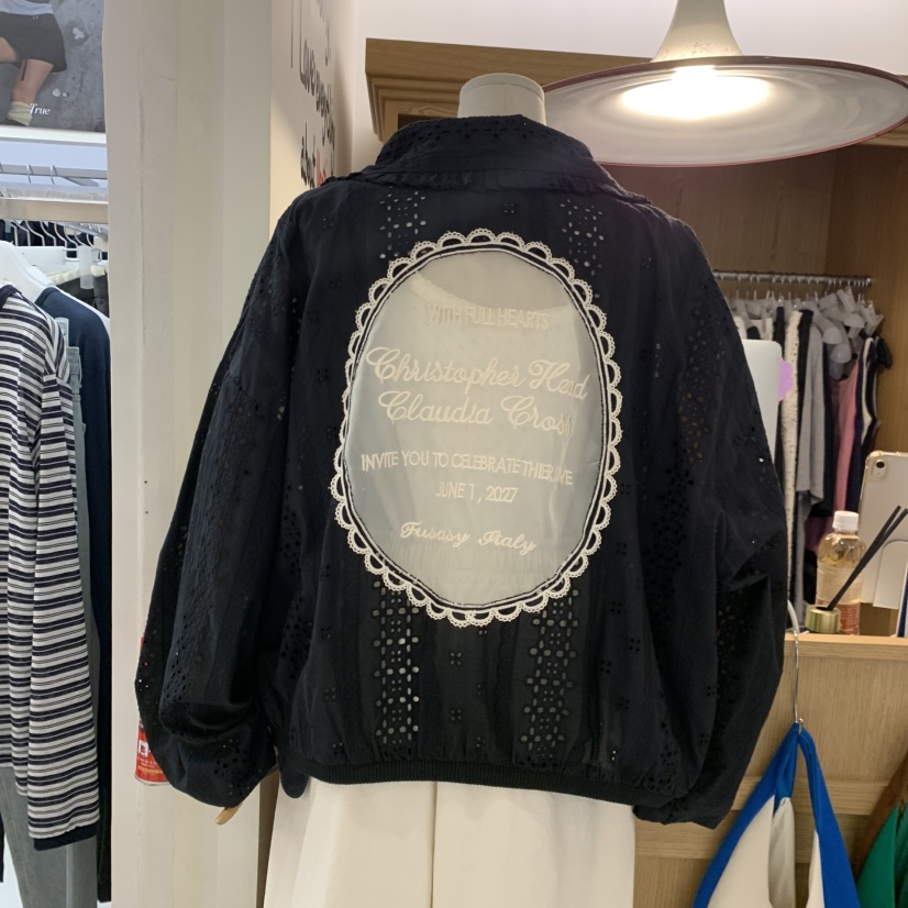 VENTI韓國東大門直郵女士新款休閑時尚推薦熱賣26春夏夾克蕾絲VENTI夾克