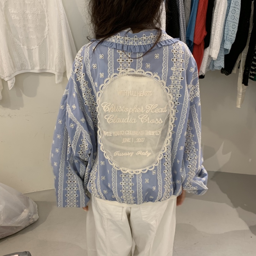 VENTI韓國東大門直郵女士新款休閑時尚推薦熱賣26春夏夾克蕾絲VENTI夾克