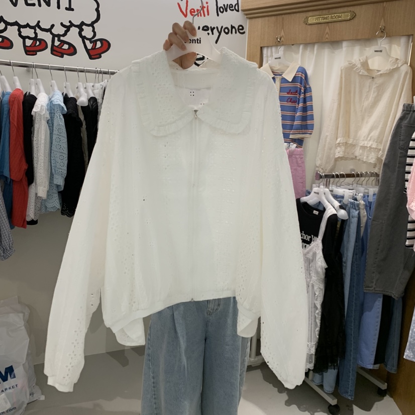 VENTI韓國東大門直郵女士新款休閑時尚推薦熱賣26春夏夾克蕾絲VENTI夾克圖色1