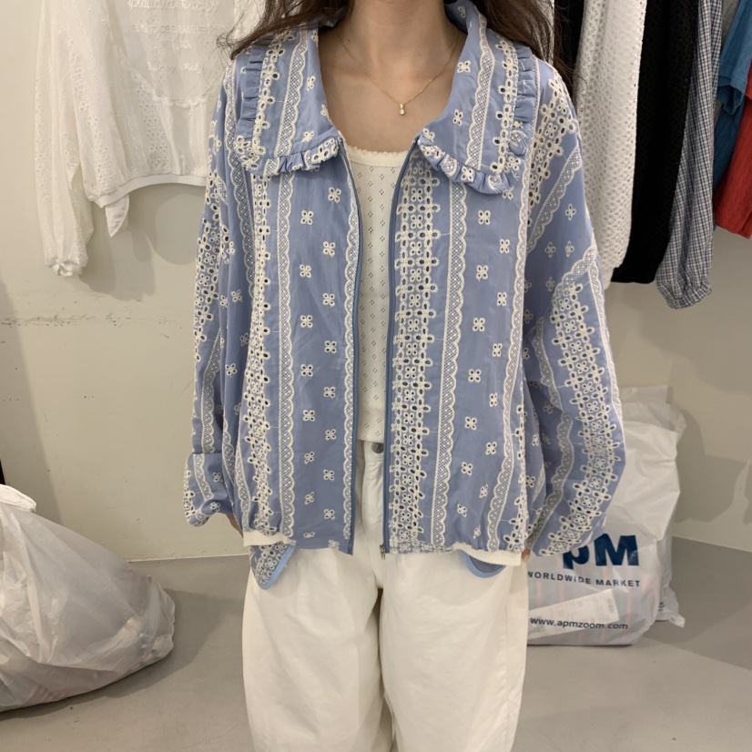 VENTI韓國東大門直郵女士新款休閑時尚推薦熱賣26春夏夾克蕾絲VENTI夾克圖色2