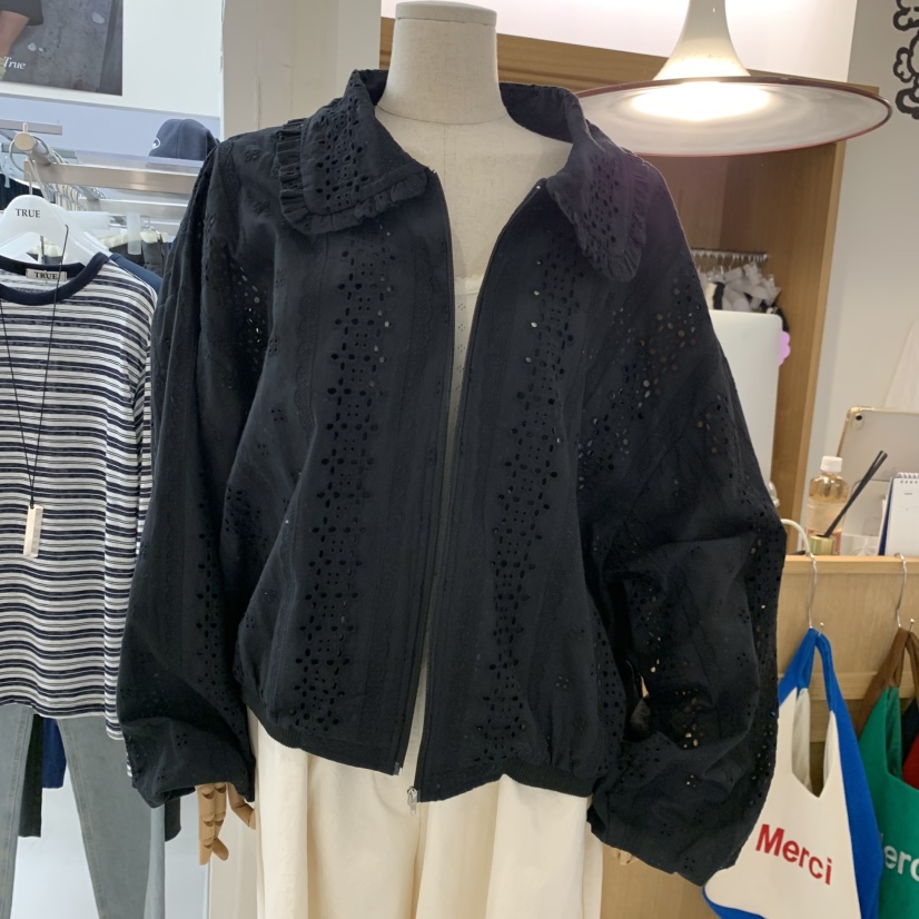 VENTI韓國東大門直郵女士新款休閑時尚推薦熱賣26春夏夾克蕾絲VENTI夾克圖色3